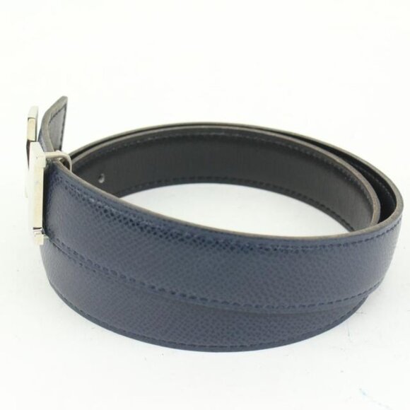 Hermès Navy x Black x Silver 24mm Reversible H Logo Belt Kit  1h425s main image 11